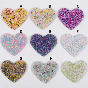 Detailed selection of heart-shaped skin picking fidget toys with colorful beads.