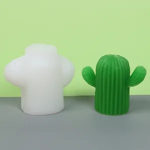 Moule en silicone cactus 3D pour bougies d'aromathérapie et artisanat en résine.