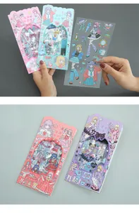 Gedetailleerd overzicht van Japanse anime-stickers voor DIY-scrapbooking en dagboeken