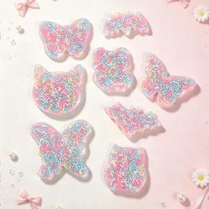 Kawaii sensory skin picking fidget toys in butterfly and bat shapes with colorful beads