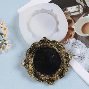 Moule en silicone DIY pour cadres vintage européens et pierres aromatiques.