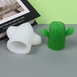 Moule en silicone cactus DIY pour bougies parfumées et décorations succulentes