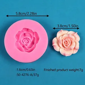 Dimensions et poids détaillés pour le moule en silicone en forme de rose