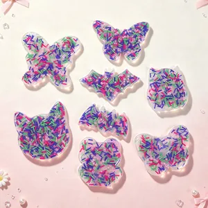 Detailed view of colorful skin picking sensory fidget toys in butterfly and bat shapes