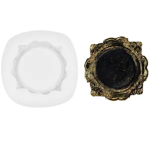 Moule en silicone vintage européen pour cadres ornés, pour bricolage plâtre et résine DIY