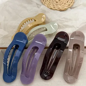 Set aus bunten Jelly PC großen Haarklammern mit gewölbtem Design für vielseitiges Styling