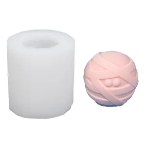 Mummy ball bandage silicone mold for Halloween aromatherapy candle and soap DIY crafts