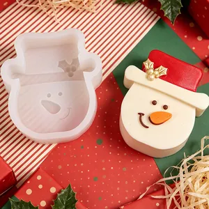 Schneemann-Silikonform für DIY-Weihnachtsseife und Kerzenherstellung Dekoration