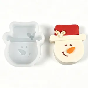 Schneemann Silikonform für DIY handgemachte Seifen und Duftkerzen Dekorationen.