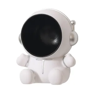 Creative astronaut figurine storage tray organizer for home desk or entryway decor