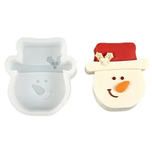 Weihnachts-Schneemann-Silikonform für DIY handgemachte Seife, Kerzen und Aroma-Gips
