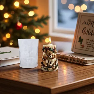 Puppy themed aromatherapy candle silicone mold for DIY plaster and resin ornaments