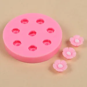 Pink silicone cherry blossom mold for DIY nail art and resin jewelry accessories