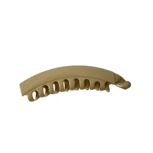 Klassieke beige banaan haarklem voor een elegante paardenstaart en stevige grip.