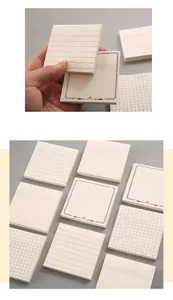 Minimalistisches Haftnotiz-Set mit Linien, Karos, Blanko- und Zierrand-Mustern