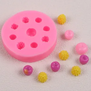 Rosa Silikonform für DIY-Harzfruchtanhänger und Miniatur-Spielzeugessen-Handwerk.