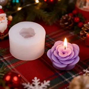 Stampo in Silicone a Forma di Rosa 3D per Fai da Te Candele Sapone Fiori Gesso Artigianato Torta Fondente Strumento da Forno Minimalista Moderno