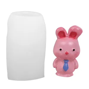 Moule en silicone lapin DIY pour chocolat et fabrication de bougies parfumées