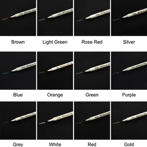 Twelve-color metallic marker set for DIY albums and scrapbooking.