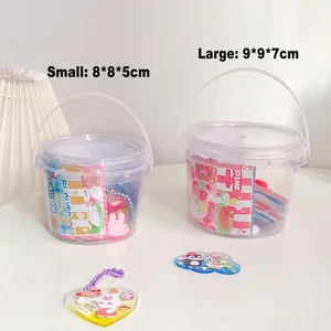 Complete DIY Guka sticker kit in clear round buckets for scrapbooking and crafts