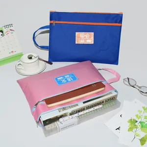 Waterproof Oxford fabric A4 document folder with double layers for subject classification