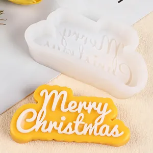 Καλούπι σιλικόνης Merry Christmas για διακοσμήσεις σοκολάτας και αρωματικών κεριών