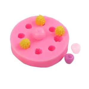 Rosa Silikonform für DIY-Fruchtharz-Anhänger, Handyhüllen-Deko und Haarschmuck-Zubehör