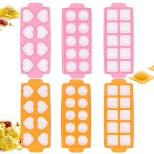 Plastic Ravioli Mold Heart Round Square Shapes Chocolate Fondant Cake Decorating Tool Baking Mold Kitchen Accessories