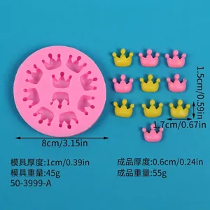 Medidas detalladas del molde de silicona de corona para fondant y chocolate