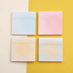 Foglietti adesivi sfumati minimalisti in colori pastello per forniture ufficio e scuola
