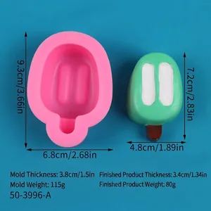 Popsicle siliconen mal met afmetingen en gewicht voor DIY zeep en chocolade handwerk