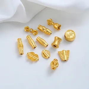 Perline Distanziatrici in Ottone Placcato Oro 24K Motivo Pesce Perline DIY Gioielli Fai da Te Accessori Ciondoli per Collana Bracciale