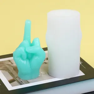 Moule en Silicone de Geste de Doigt d'honneur 3D DIY pour Fabrication de Bougie d'aromathérapie Pierre de Diffuseur Décoration Créative