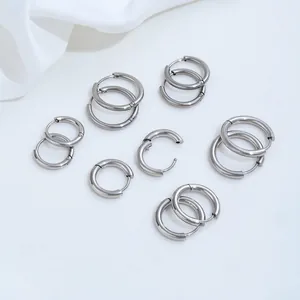 Edelstahl Geometrische Ohrring Hoops Federverschlüsse Für DIY Schmuckherstellung Hypoallergene Ohrringe Zubehör Zubehör Gold Silber