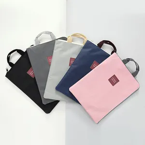 Waterproof Oxford Cloth Laptop Sleeve Bag Minimalist Business Handbag Portable Document Case For Men Women Office School Supplies