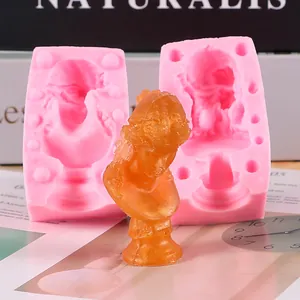 Detaillierte Ansicht der DIY klassisch-europäischen Porträt-Büsten-Silikonform und Statue