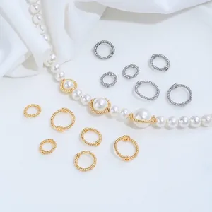 Anneaux d'Espacement en Acier Titane Tressé Qui Ne Se Décolorent Pas Fournitures Bijoux DIY Pour la Fabrication de Colliers et Bracelets en Perles et Cristal