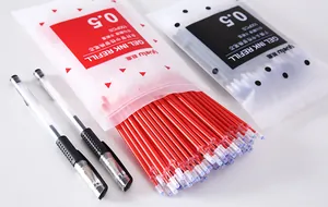 Détail de recharges d'encre gel de 0,5 mm en sachets dépolis