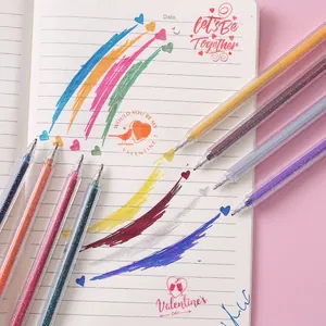 Mehrfarbiges Glitzer-Gelschreiberset für kreatives DIY-Journaling und funkelnde Kunst