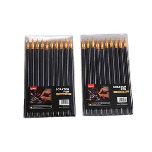 Set of two 10-packs YUELU professional scratch pens for art and crafts, ABS material