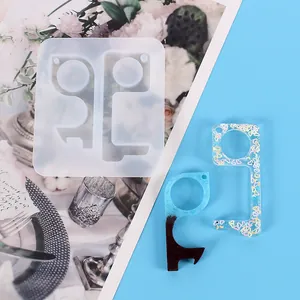 DIY silicone mold for no-touch elevator button pusher and door opener tool resin craft