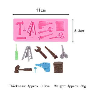 Vue détaillée du moule en silicone pour outils de bricolage pour décoration de gâteaux