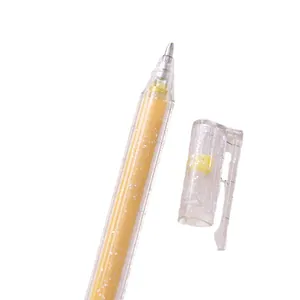 Kreativer gelber Glitzer-Gelstift mit schimmerndem Gehäuse für DIY-Tagebücher und Basteln
