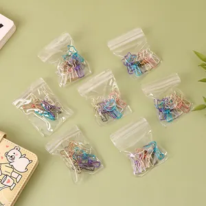 Set mit 6 Beuteln farbigen, kreativ geformten Metall-Büroklammern für Scrapbooking und Büro.