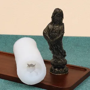 DIY silicone mold for making Guanyin Bodhisattva scented candles and gypsum ornaments