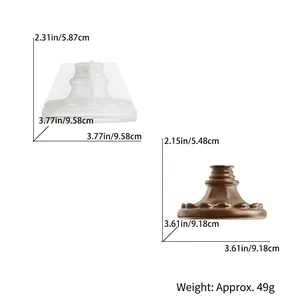 Detailed dimensions for DIY European style candlestick aromatherapy candle base mold