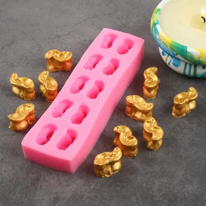 Professionelle rosa Silikonform für traditionelle goldbarrenförmige Kuchendekorationen