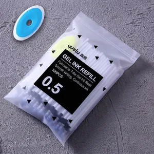Lot de 100 recharges de stylo gel à pointe aiguille de 0,5 mm en sac de vente scellé