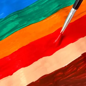 Set professionale di 6 colori acrilici per progetti artistici fai-da-te con pennello incluso