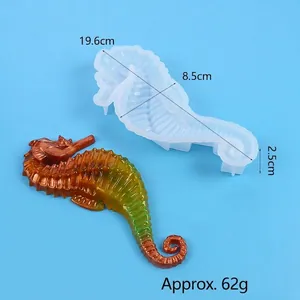 DIY seahorse silicone mold with resin craft dimensions and weight specifications